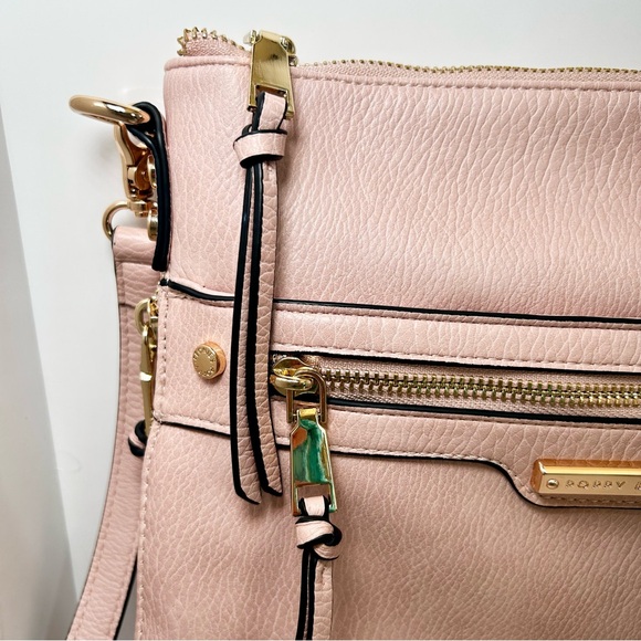 Poppy & Peonies Blush Pink Women’s Casual Vegan Leather Crossbody Bag/Purse - Picture 5 of 12